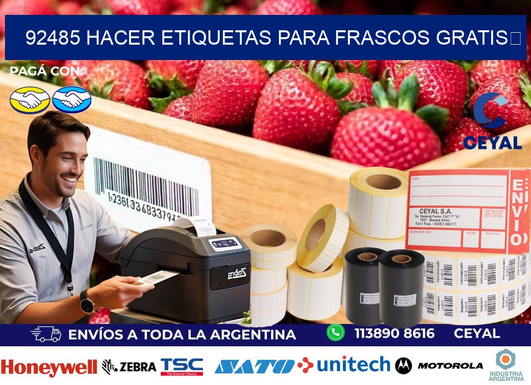 92485 Hacer etiquetas para frascos gratis 